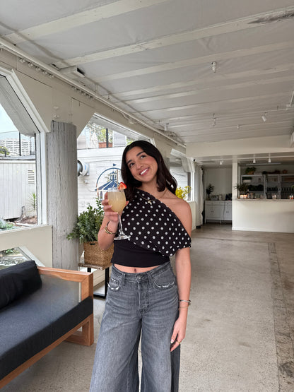 PolkaDrape™ Asymmetrical Top
